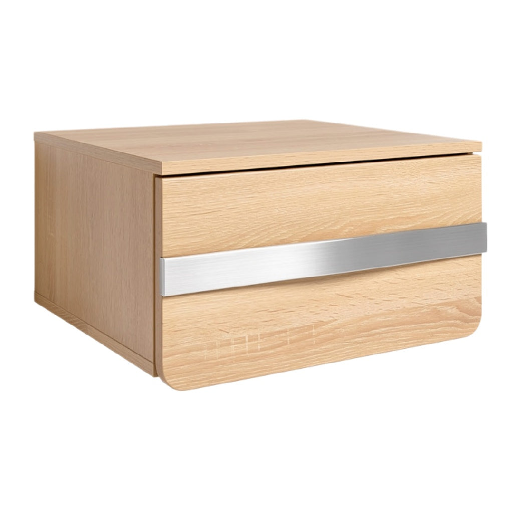 "Moderne Houten Lade met RVS Handvat"